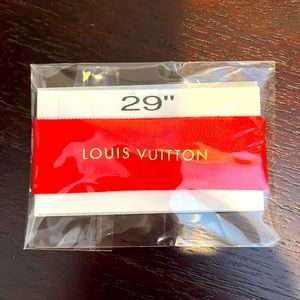 Louis Vuitton Holiday Red Gold Ribbon 29” Authentic
